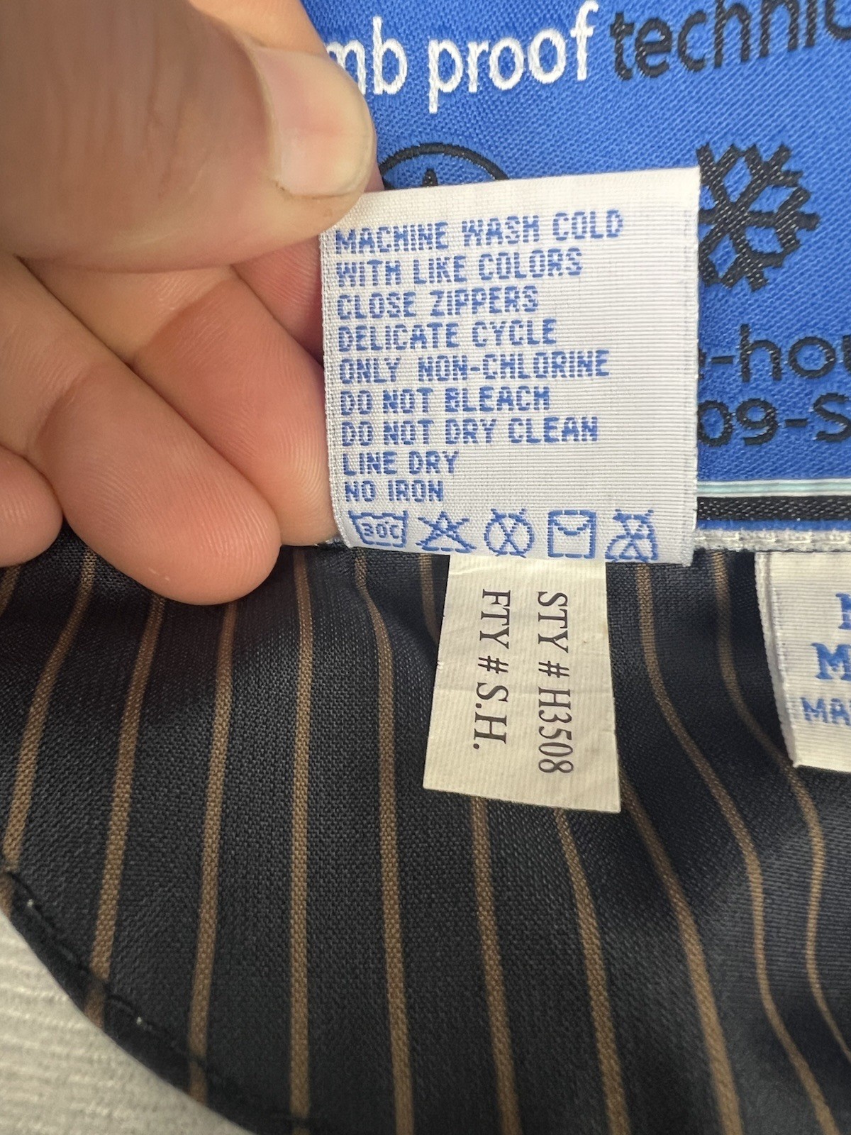 House Bomb Proof Technical Snow Pants Mens Medium Snowboard Outerwear Pinstripes