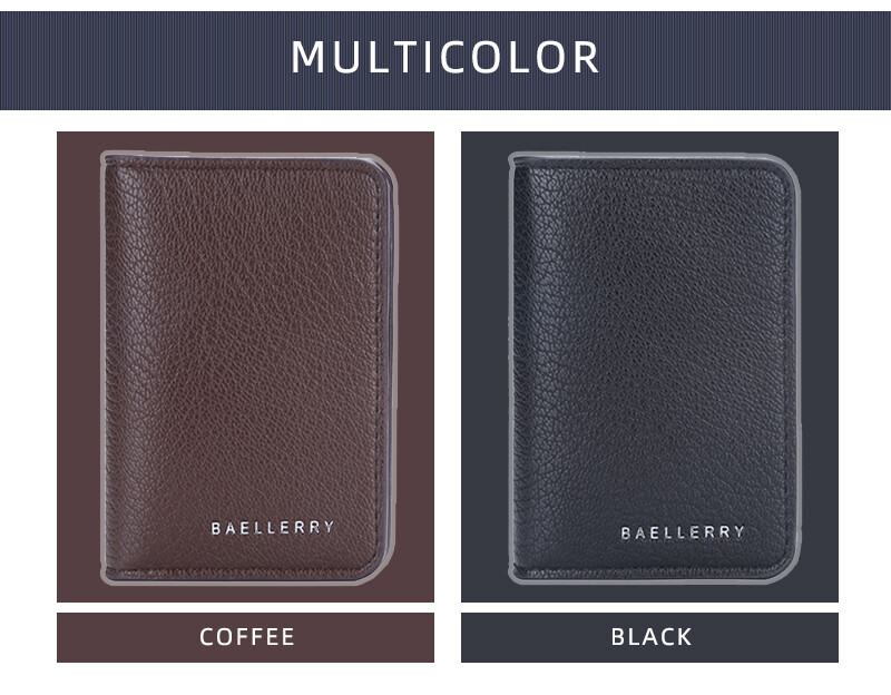 Business Thin Men’s Leather Short Bifold Wallet Credit Card Holder Purse Clutch