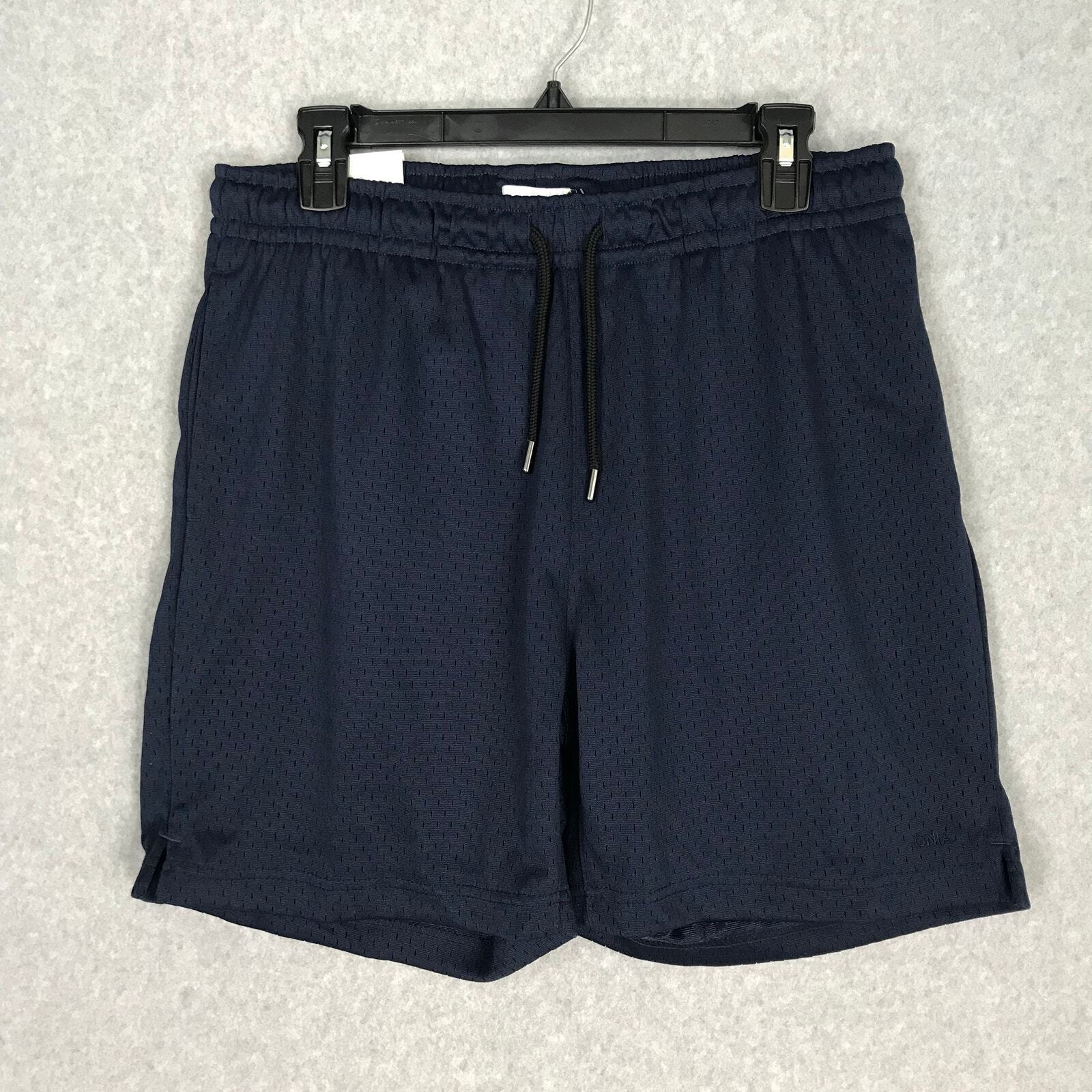 Onia Shorts Men Small Navy Blue Air Mesh Gym Active Basketball Exercise Pockets