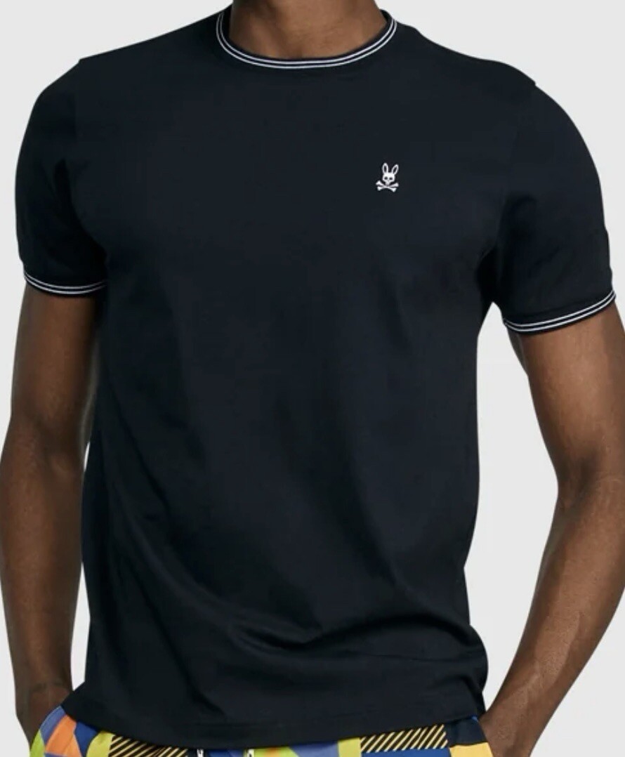 Men’s Psycho Bunny Logan Crew Neck Tee Black Sz 9 (XXXL)