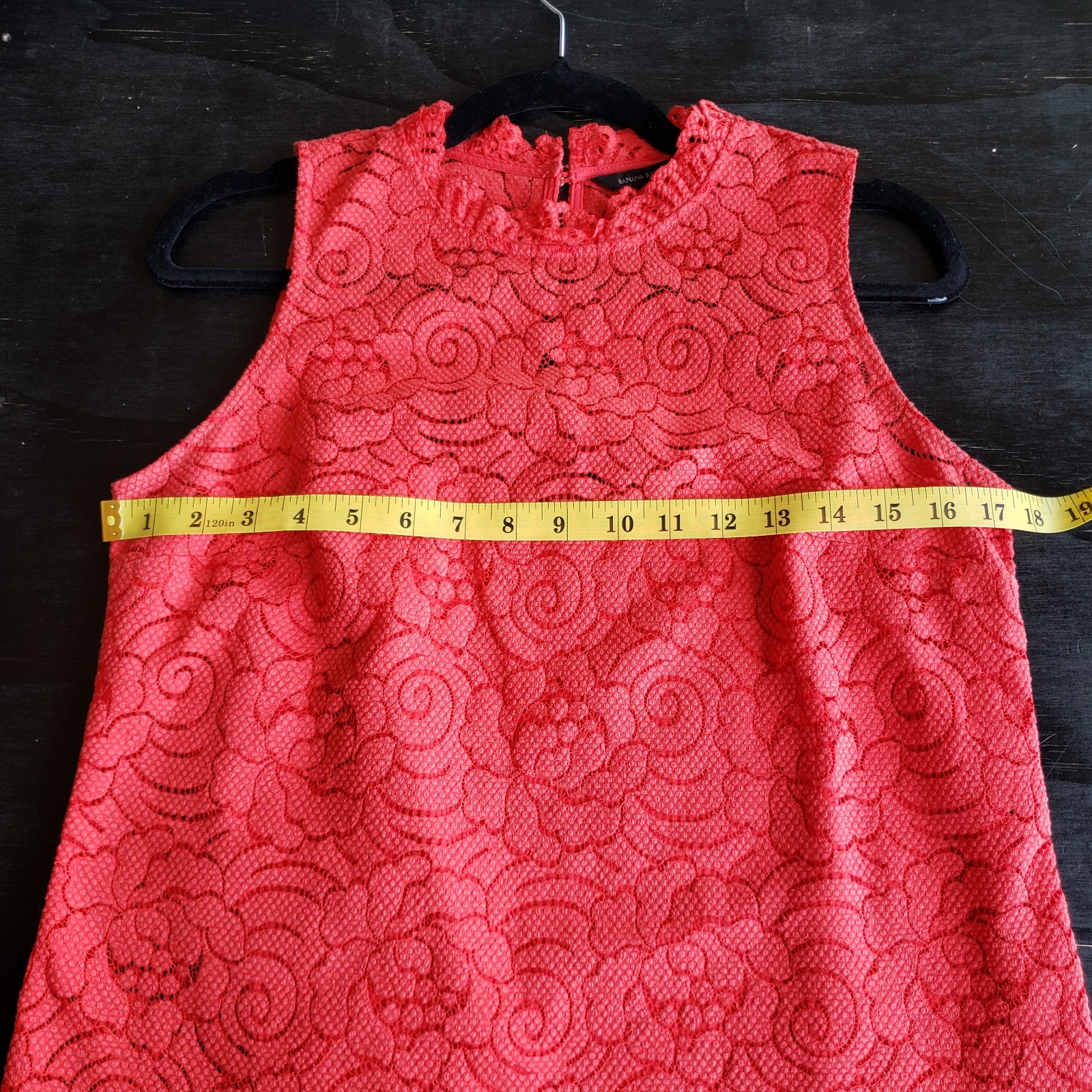 Banana Republic Top S Lace Sleeveless High Neck With Camisole Colorful Resort