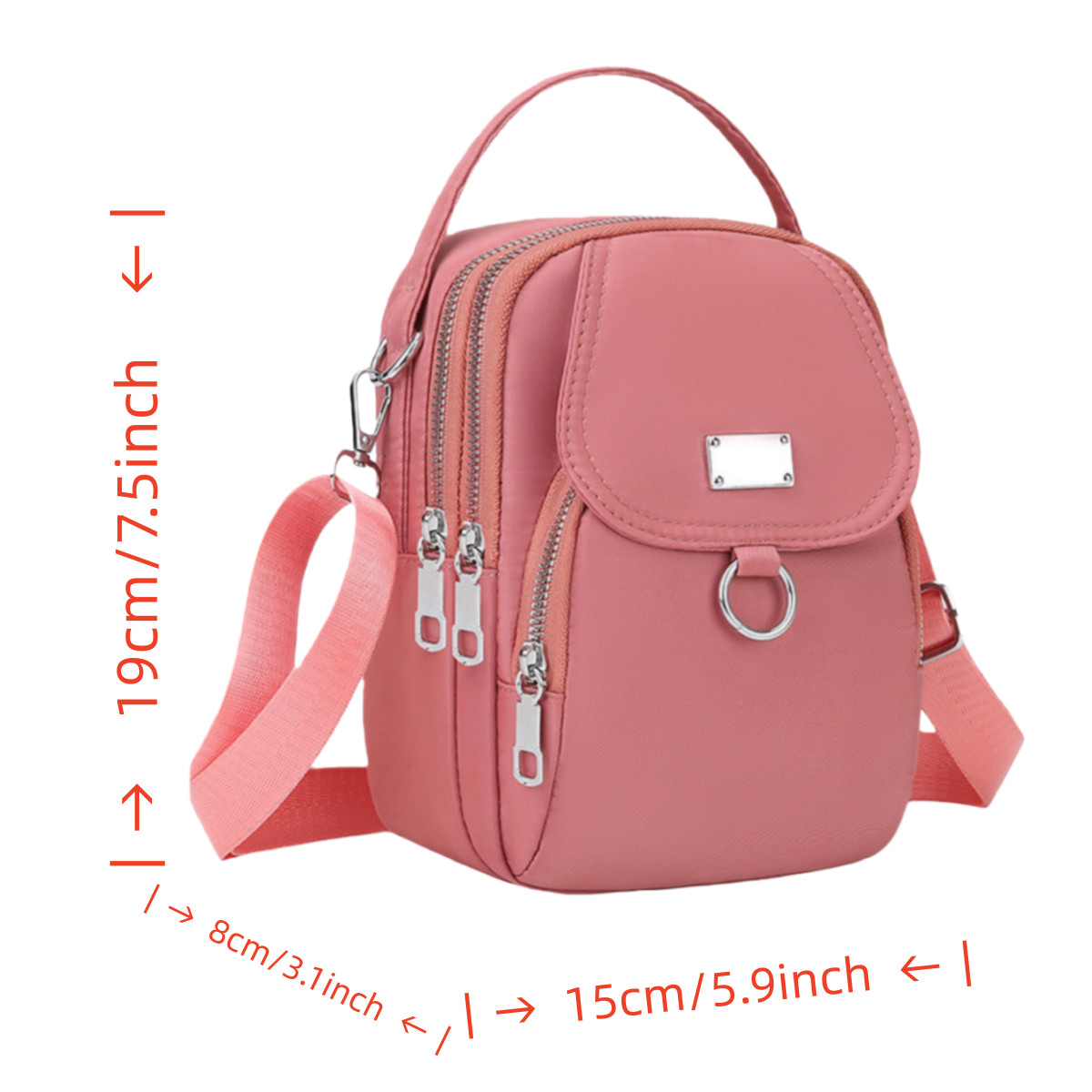 Multifunctional Small Handbag Crossbody Bag Shoulder Bag With Multiple Pockets