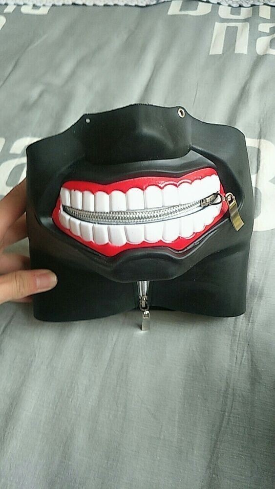 Anime Tokyo Ghoul Mask Ken Kaneki Hood Mask Halloween 3D Rubber Cosplay Prop