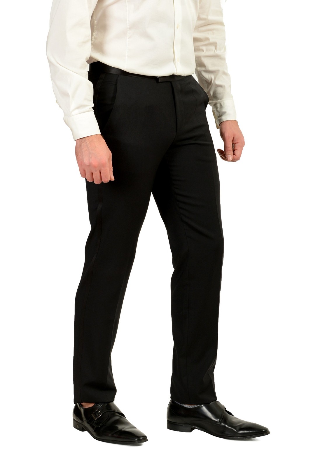 Hugo Boss Men’s “The Stars75/Glamour3” 100% Wool Tuxedo Black Suit US 38R IT 48R