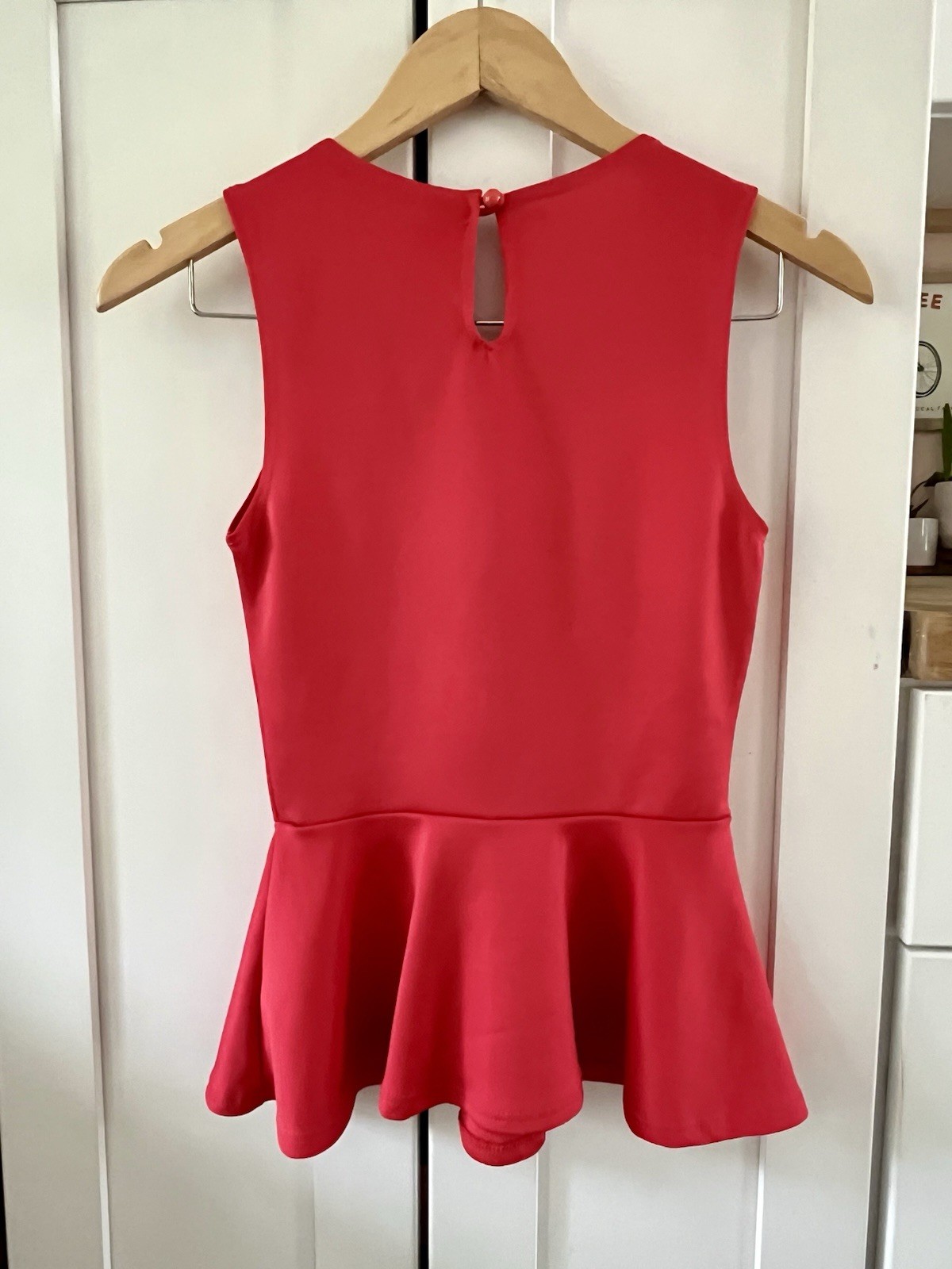 Charlotte Russe Red Peplum Top Studded Y2K Keyhole Neck Size Unknown