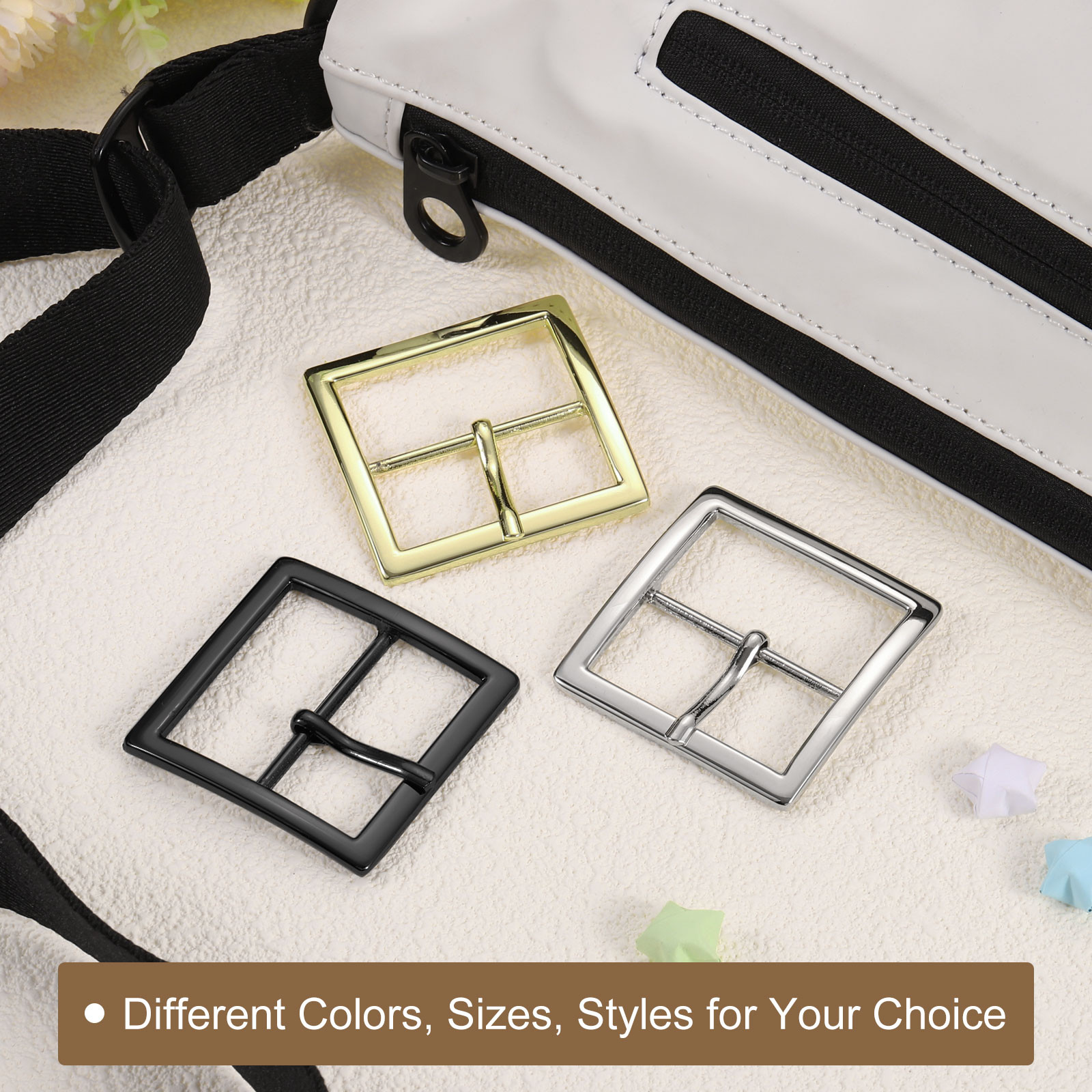 1.5″ Single Prong Belt Buckle Square Center Bar Buckles for Belt Silver
