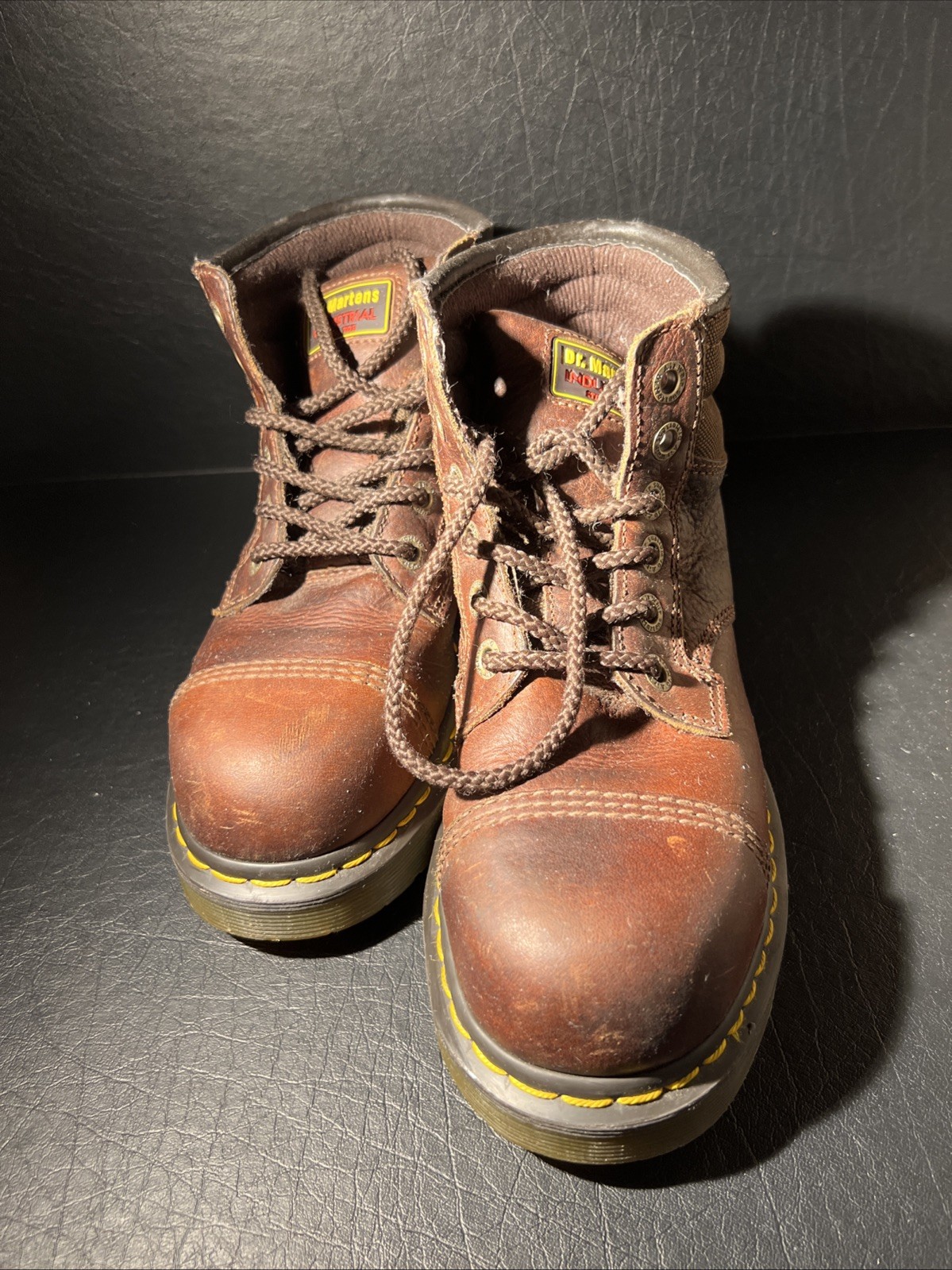 Dr. Martens Industrial Steel Toe Work Boots Brown Men’s US 7 UK 6 EU 39