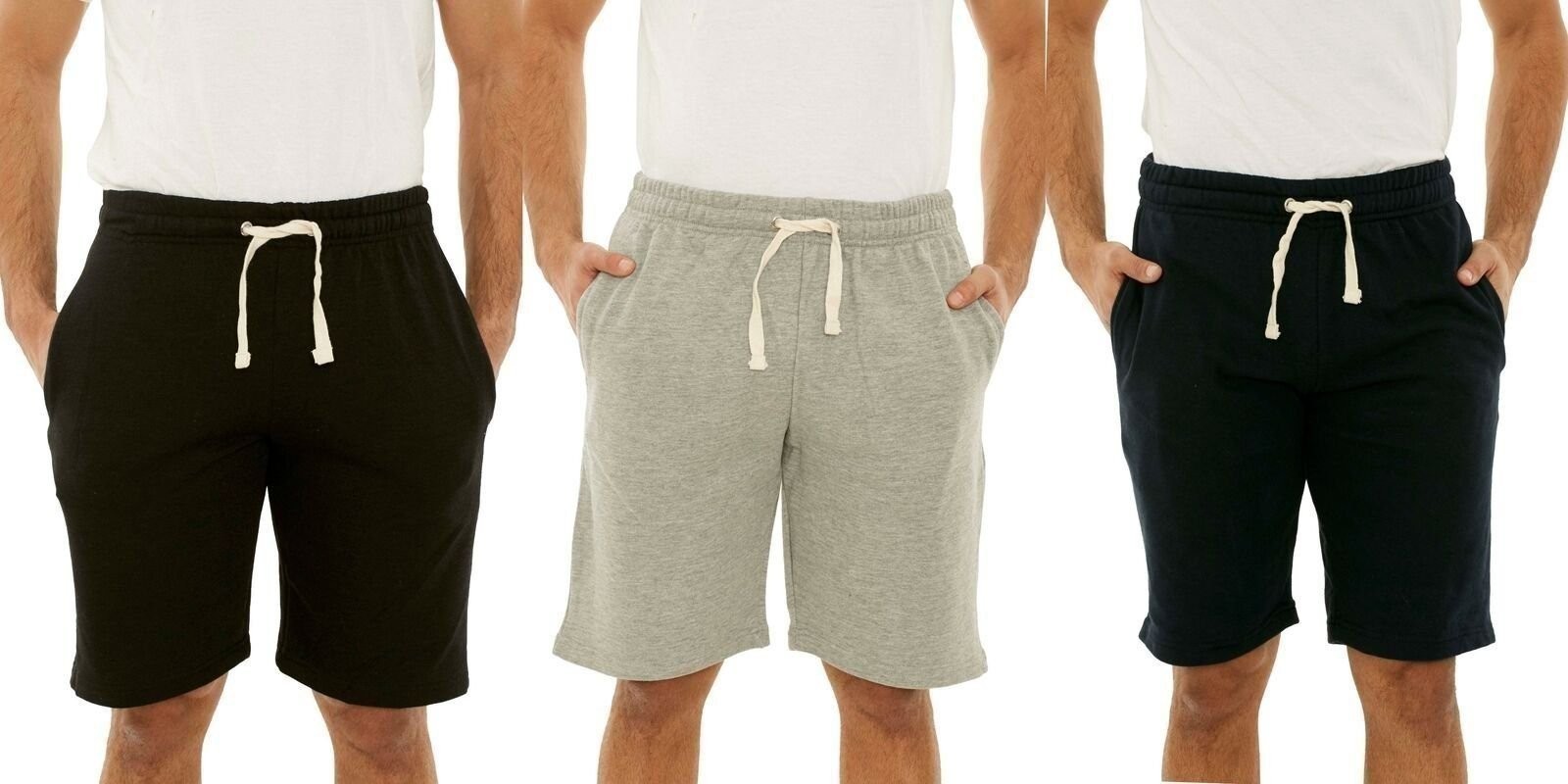 Republic Blue Men’s Sweat Shorts Fleece Cotton Jogger Gym Shorts with Pockets