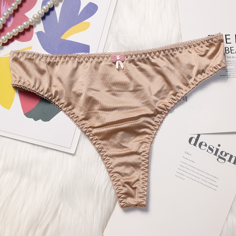 4 Pack Lot Sexy Womens Satin Panties Thongs Briefs Bikinis Underwear Lingeries