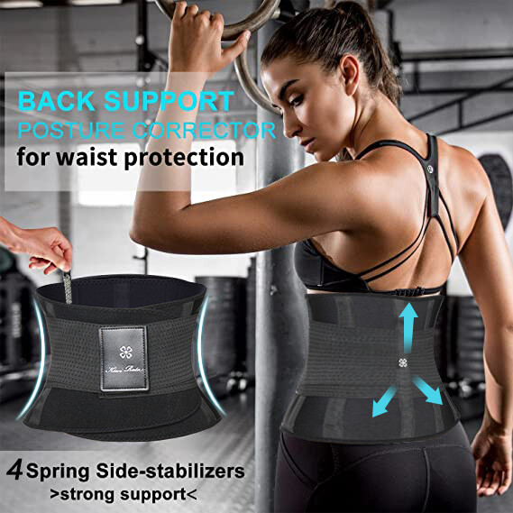 Sweat Waist Trimmer Belt Wrap Exercise Slimming Fat Burn Weight Loss Body Shaper