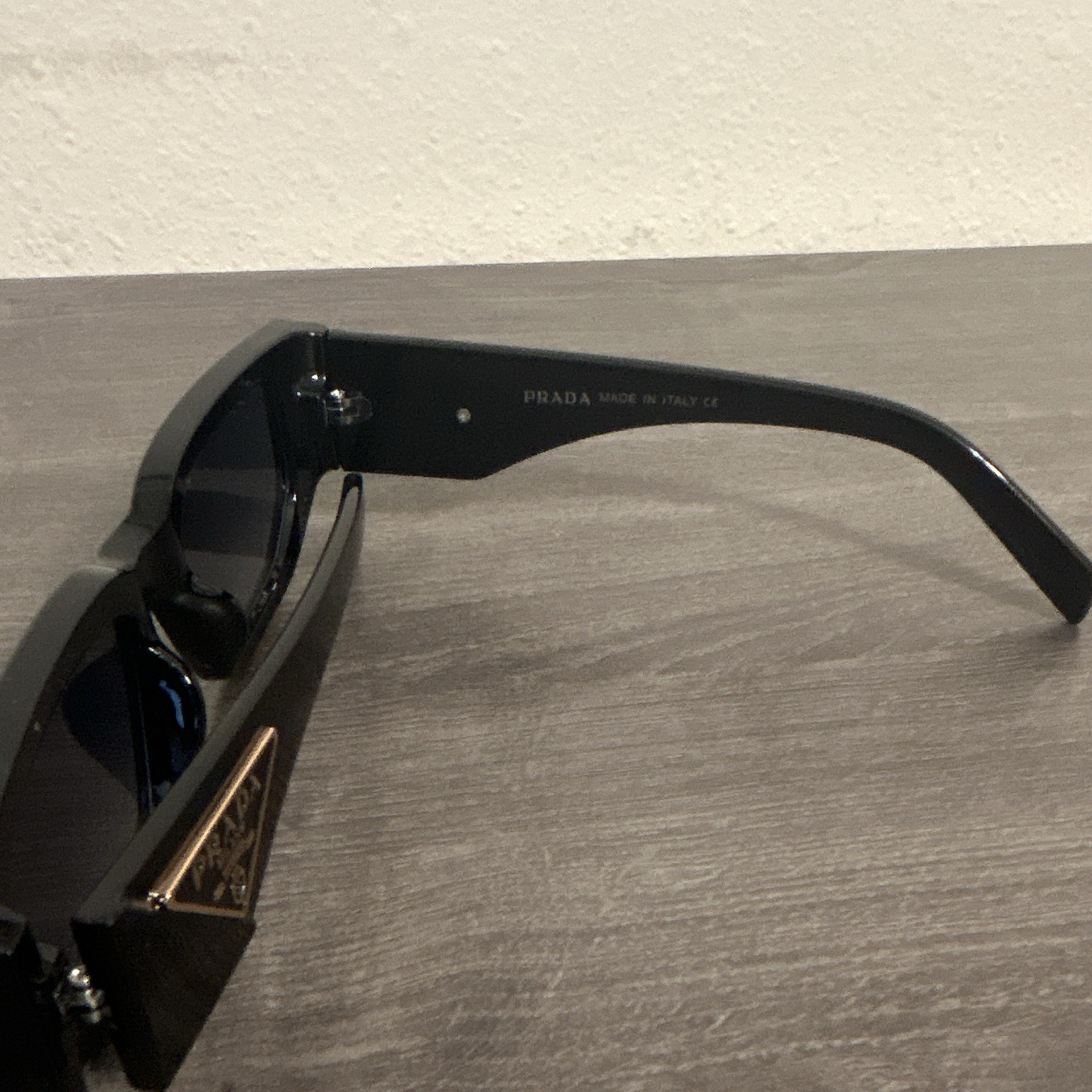PRADA Rectangle Sunglasses Black Frame/Black Gradient Lenses 55□16-142