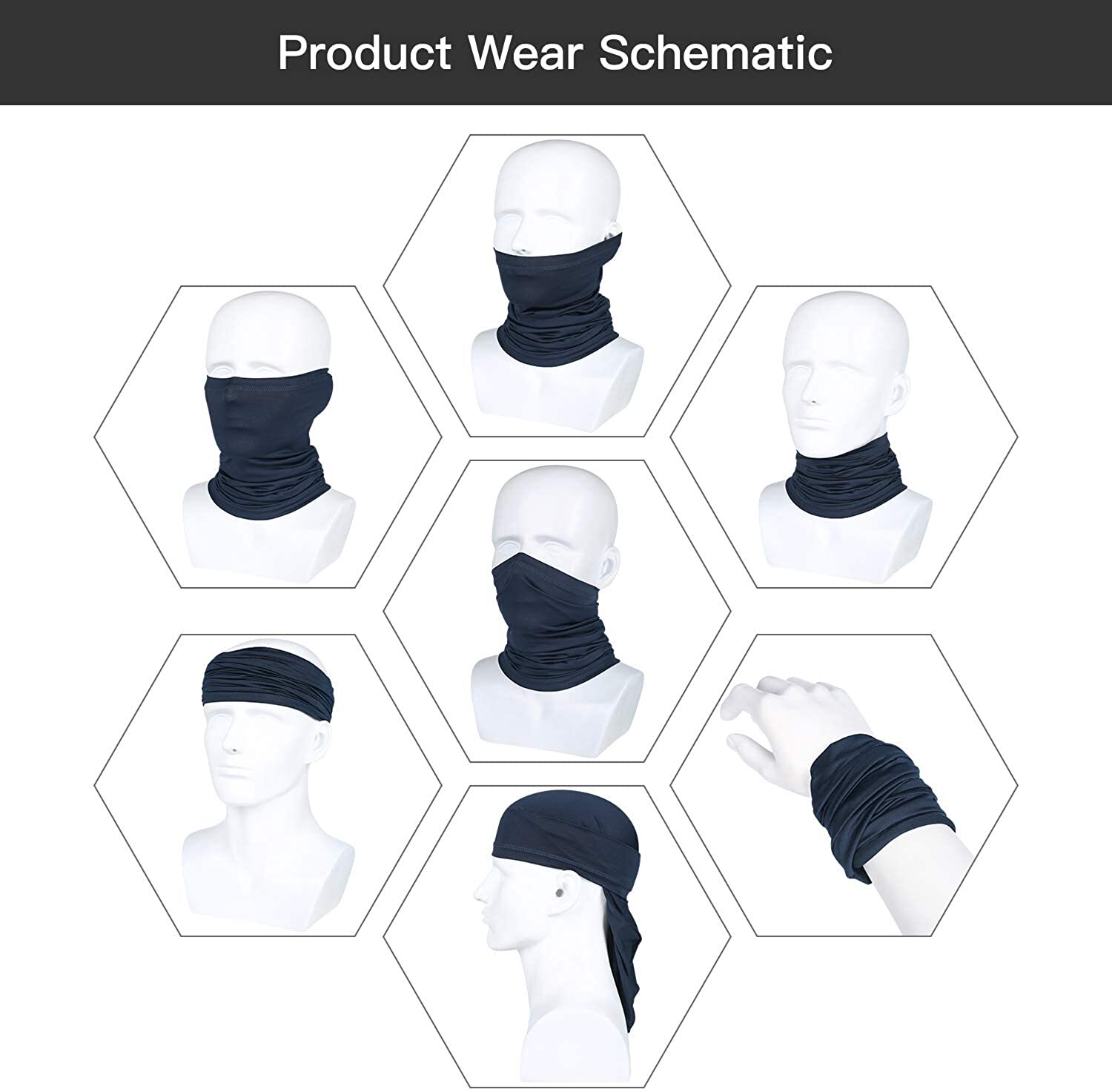 Cooling Neck Gaiter Face Cover Scarf Sun UV Protection Soft Mask for Men Women