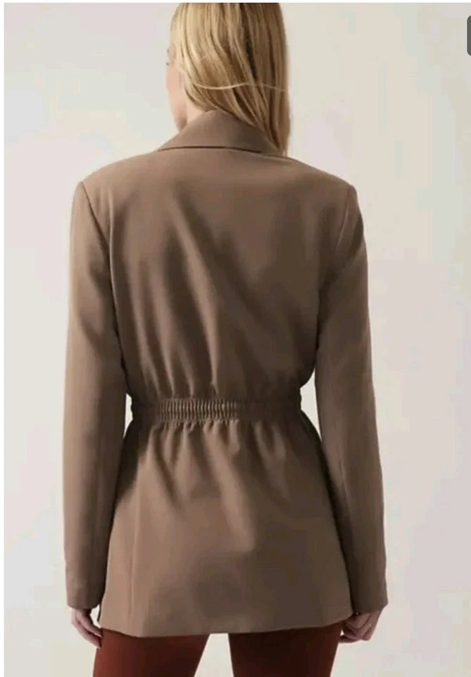 Athleta 20 Endless Primatwill Blazer Black Stretch Elastic Waist #860105
