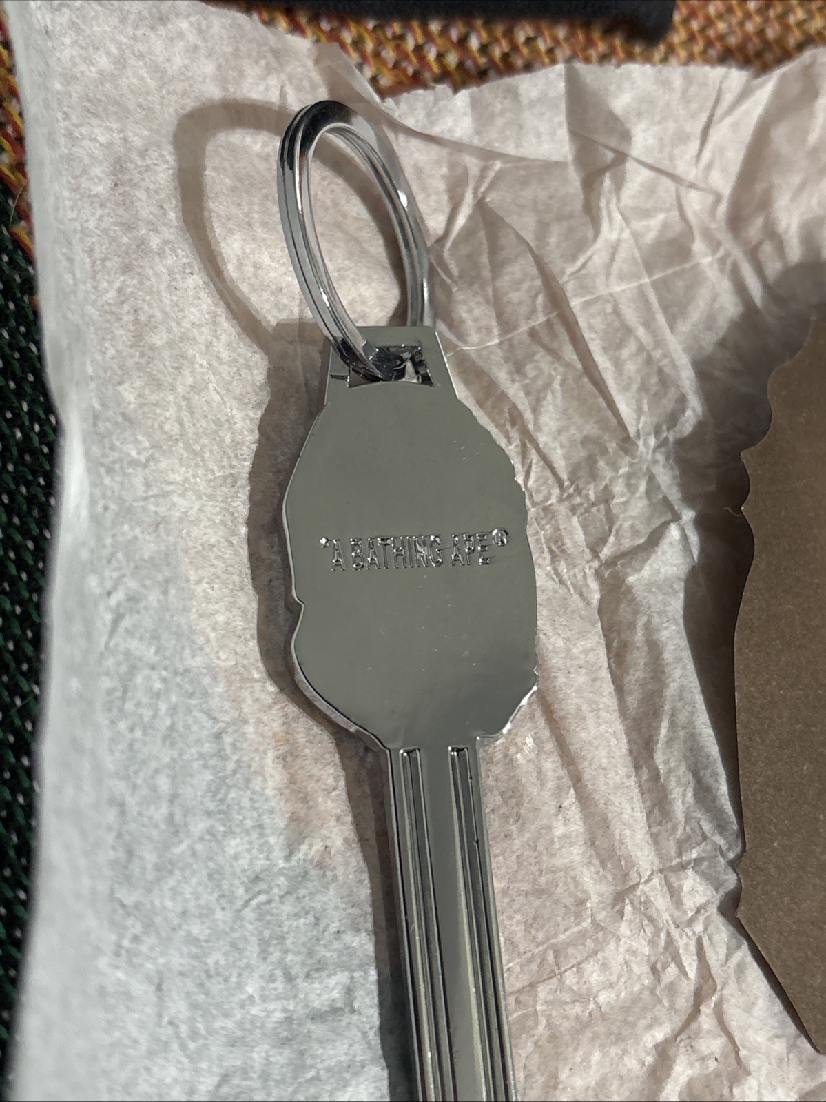 Bape A Bathing Ape Silver Key Accessory From Japan Rare (Engraveable)