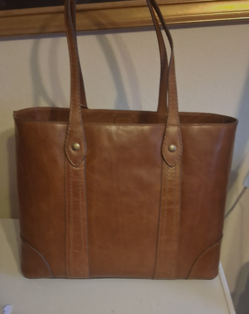 Frye Original Melissa Large Shopper Tote Bag COGNAC DB181 NWT $358