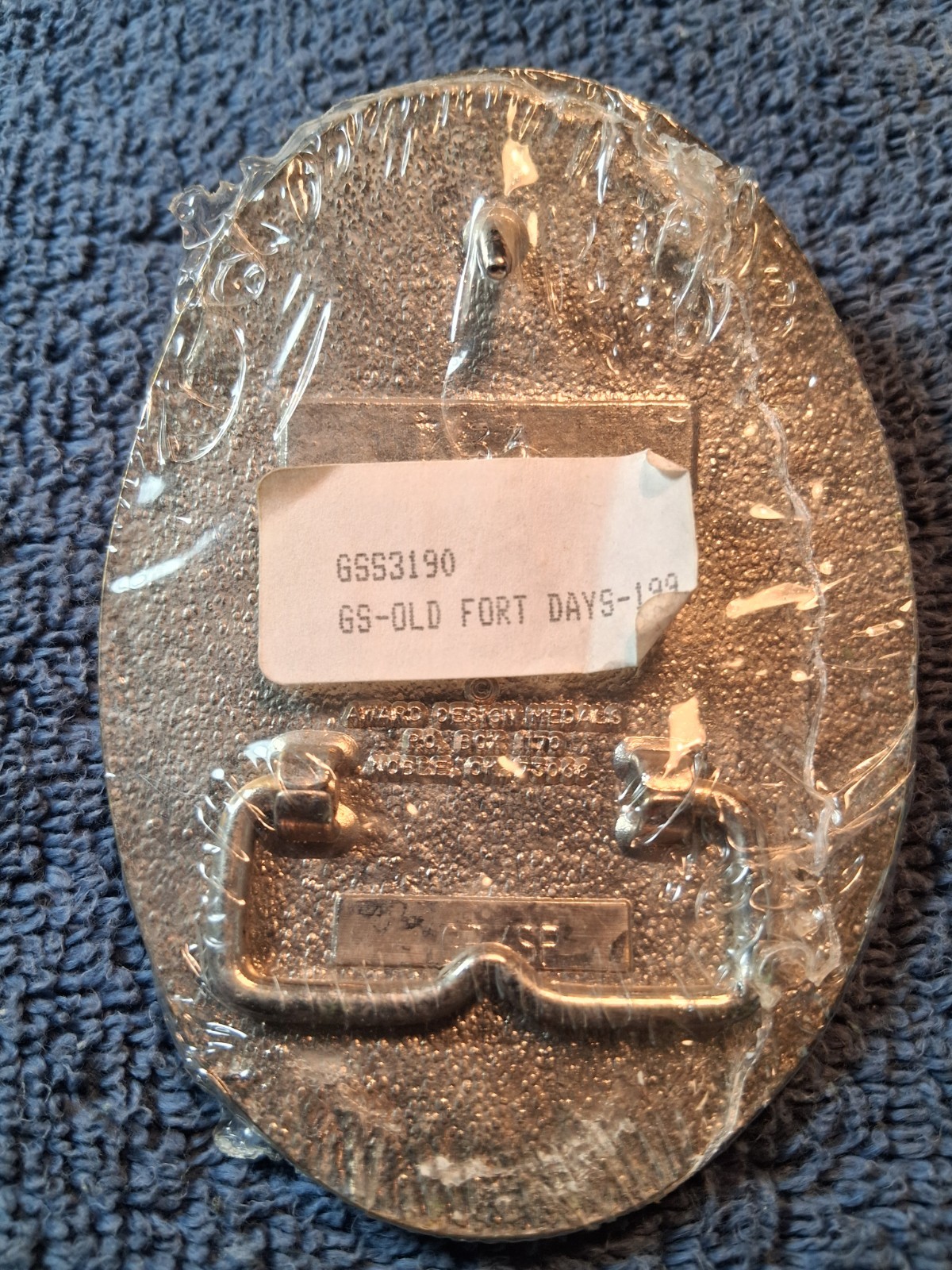 1993 Old Fort Days 60th Annual Belt Buckle Gold & Silver Color