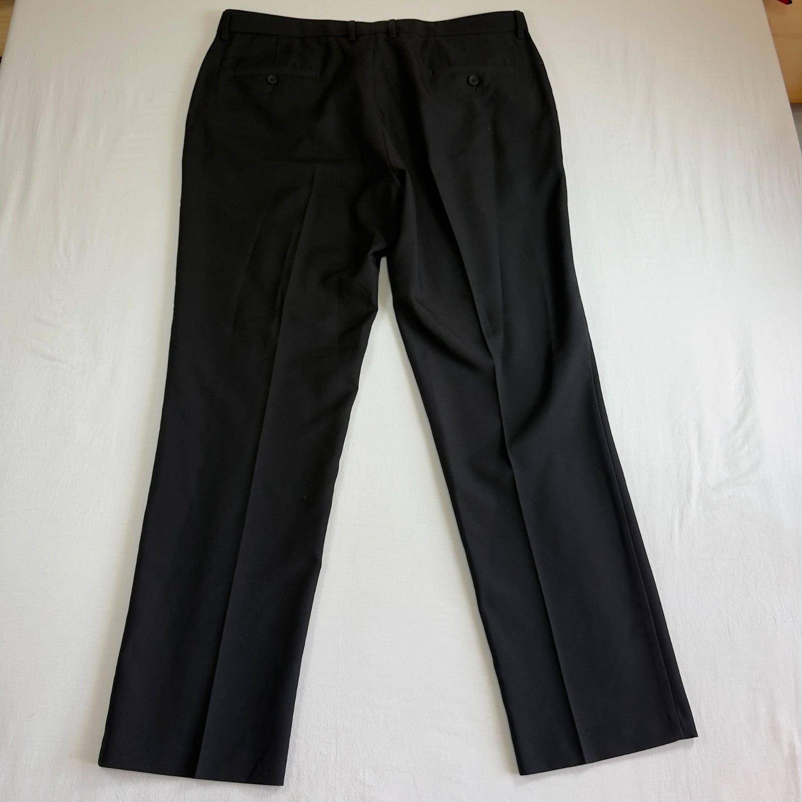 NEW Haggar Men’s 38×32 Comfort Performance Dress Pants Straight Fit Black