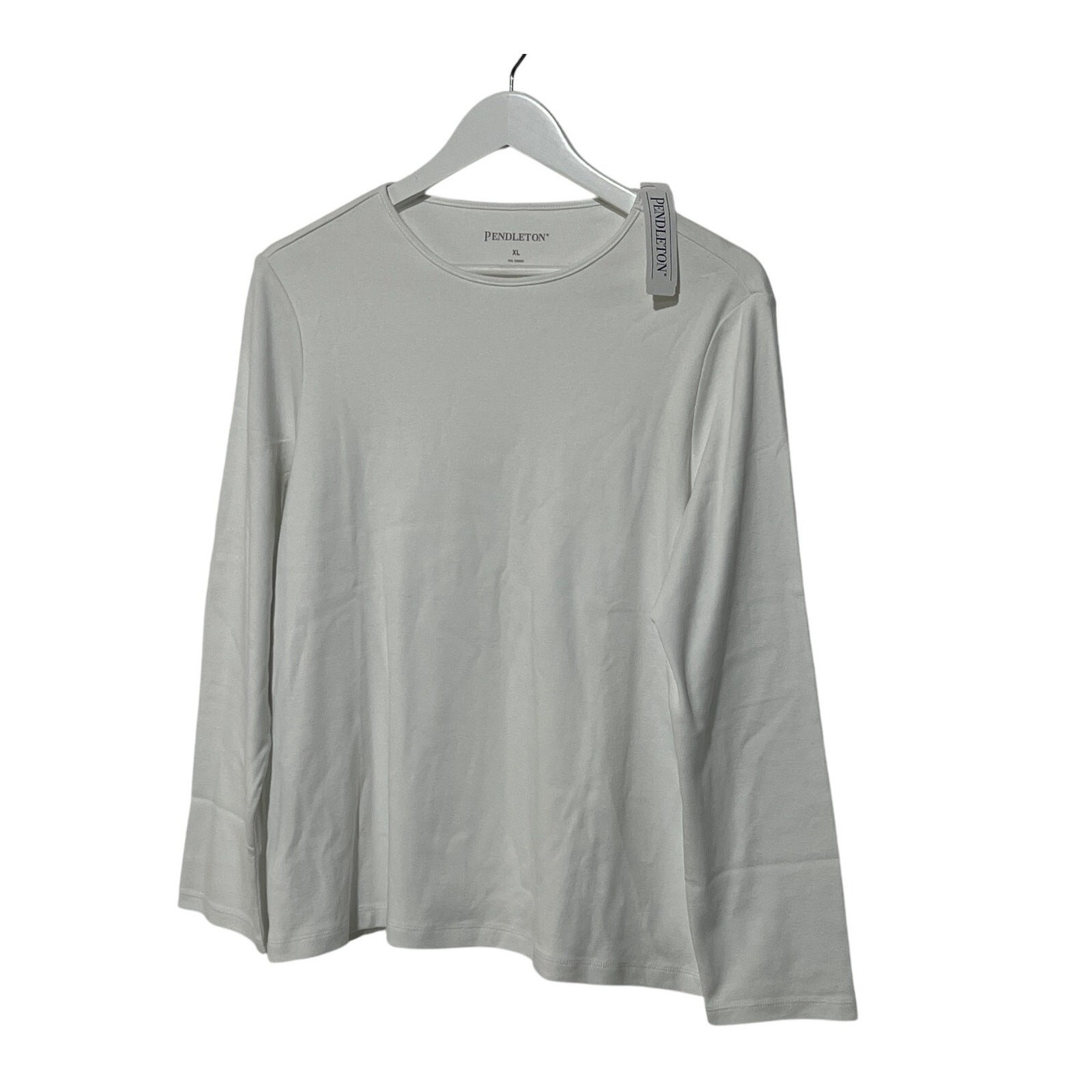 PENDLETON TOP WOMENS XLARGE CASUAL CREW NECK LONG SLEEVE 100% COTTON T-SHIRT NEW