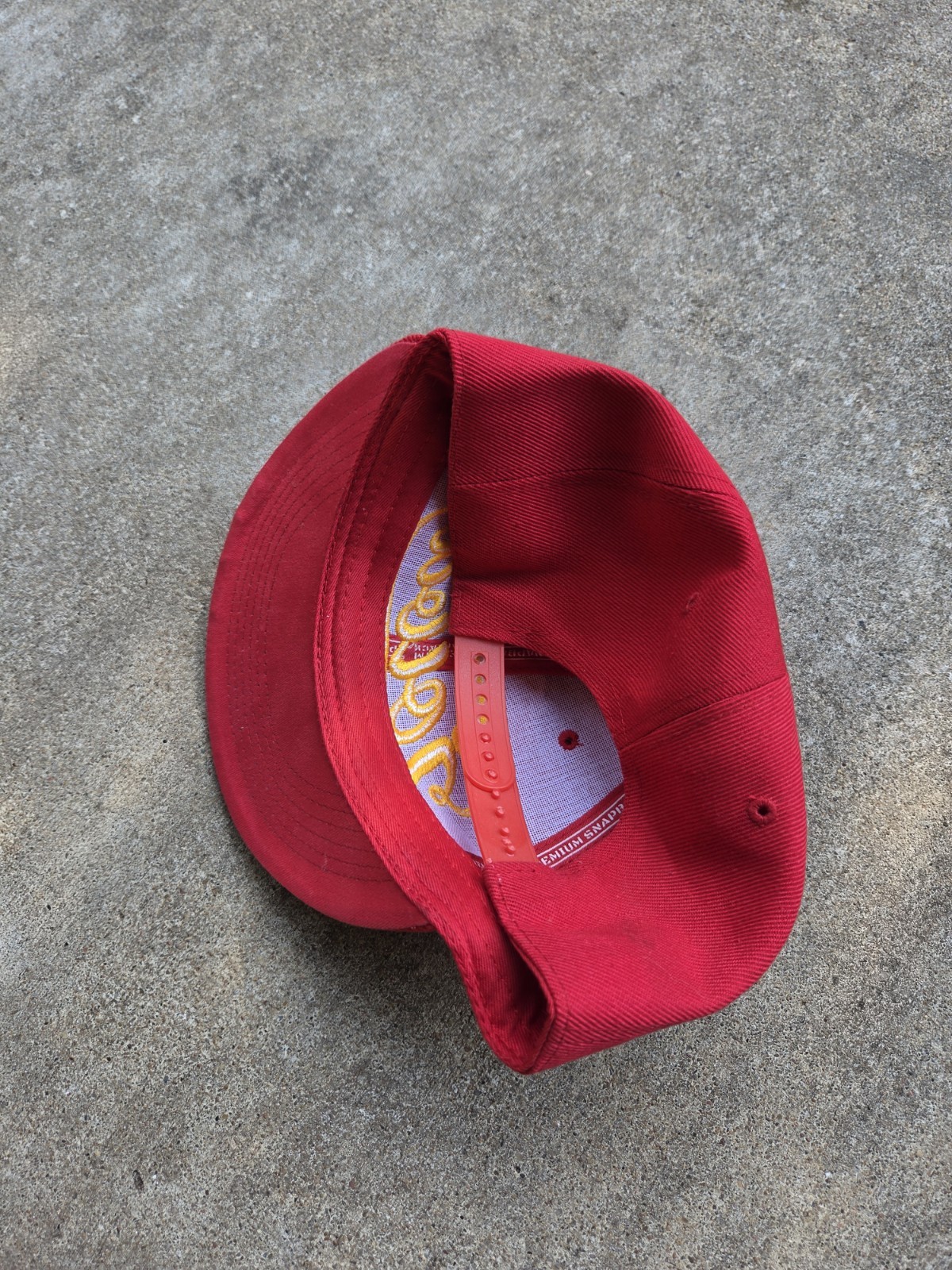 Max Headgear Red Snapback Hat Adjustable One Size Volcom Logo Solid Casual