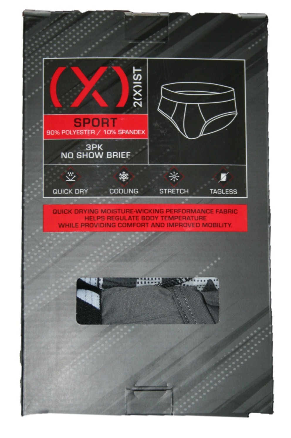 Men’s 2xist Briefs underwear Sport No Show 3 Pack