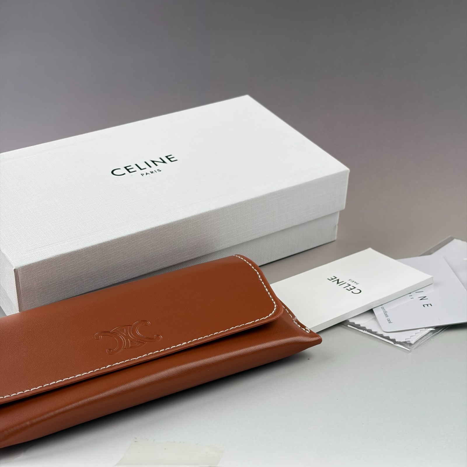 New In Box – Celine Women Men Sunglasses Triomphe Gold Metal Oval Frame Driving