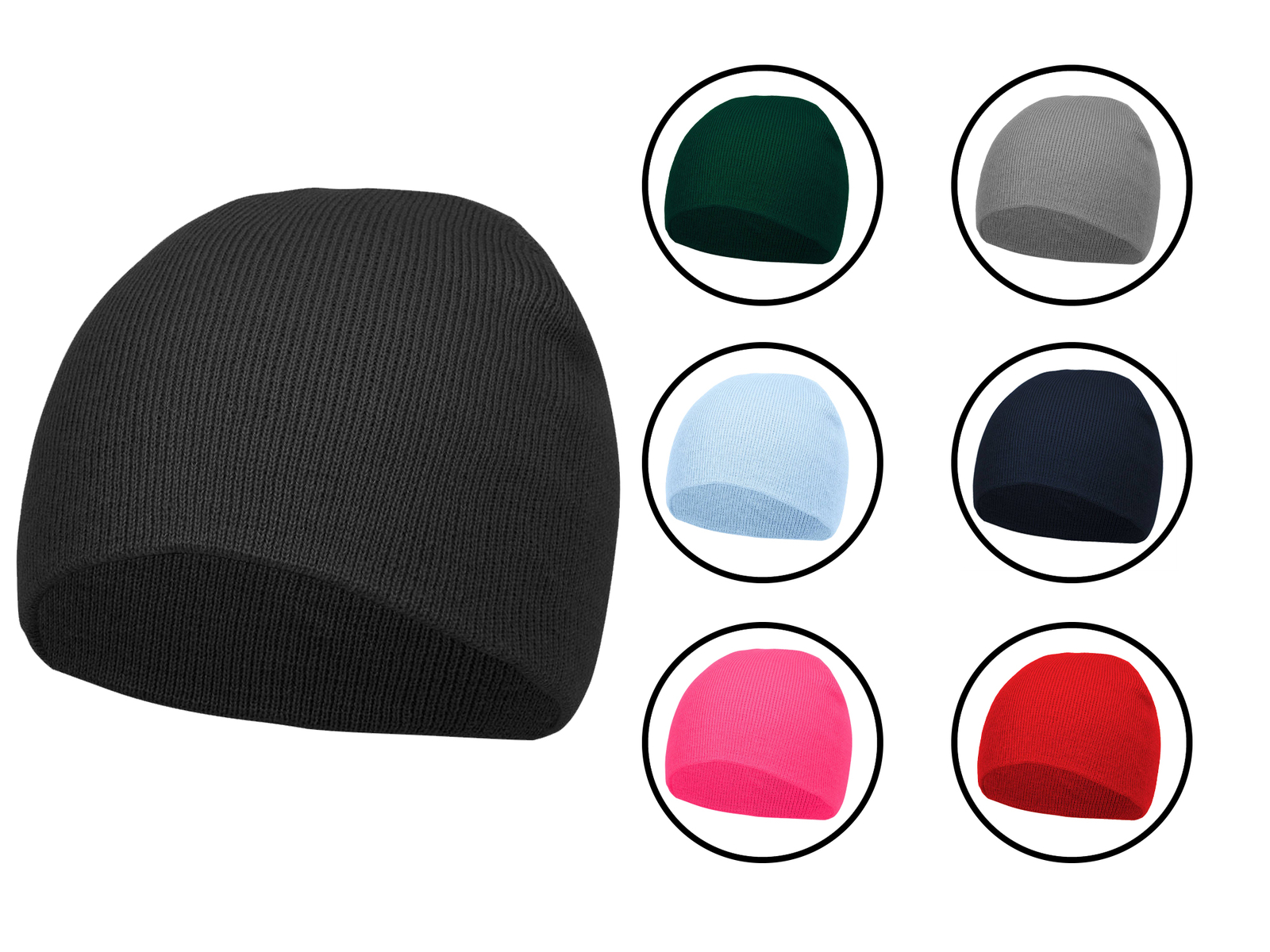 TopHeadwear Cuffless Beanie For Men Women, Unisex Short Beanies Skull Cap
