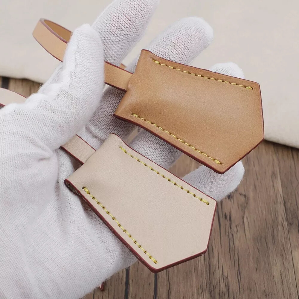 Handmade Real Vachetta Cowhide Leather Luggage Key Bell Tag Handbags Accessory