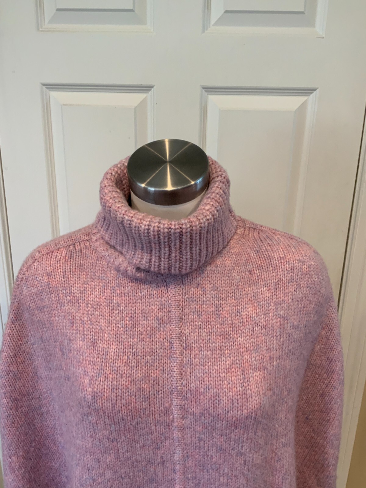 J.Crew Light Purple Wool Blend Turtleneck Poncho, Size XS/Small