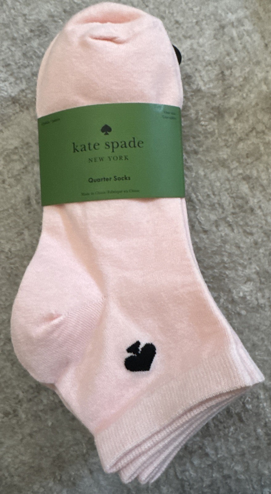 NWT Kate Spade Women Quarter Sock – Pink, Cream – 6 Pairs FAST SHIP!! 💨💨