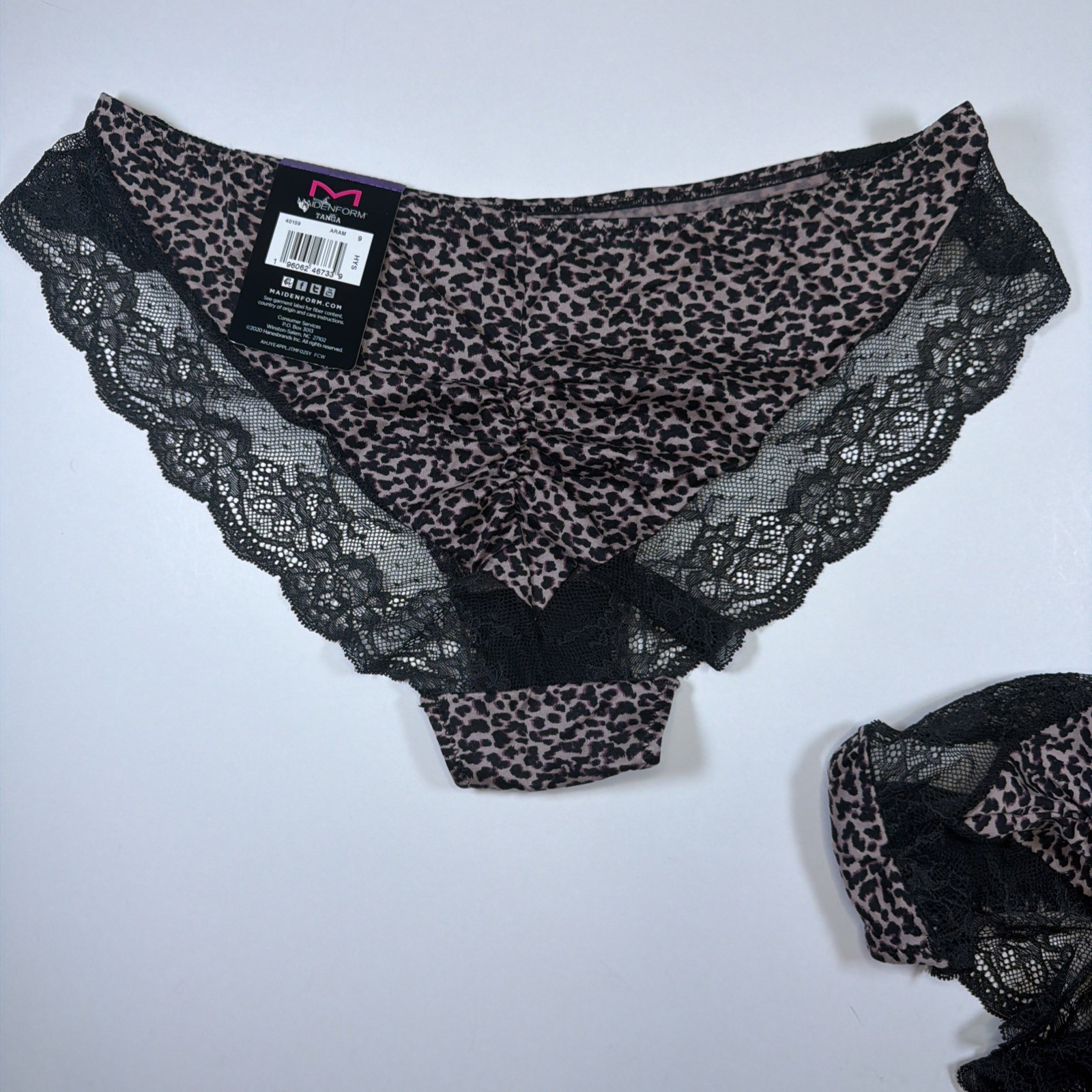 Maidenform Invisible Comfort Devotion Tanga Panties 40159 2 Pk 2XL/9 Animal NEW